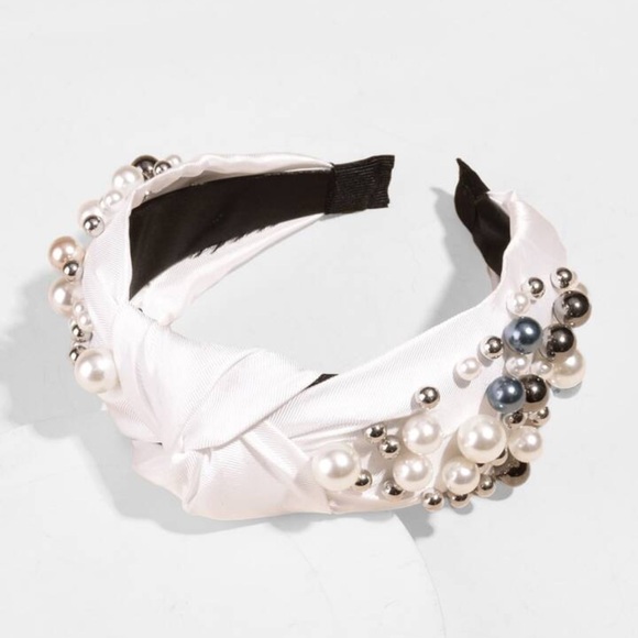 NWOT Etsy White with Vegan Pearls Headband OS - Picture 1 of 13